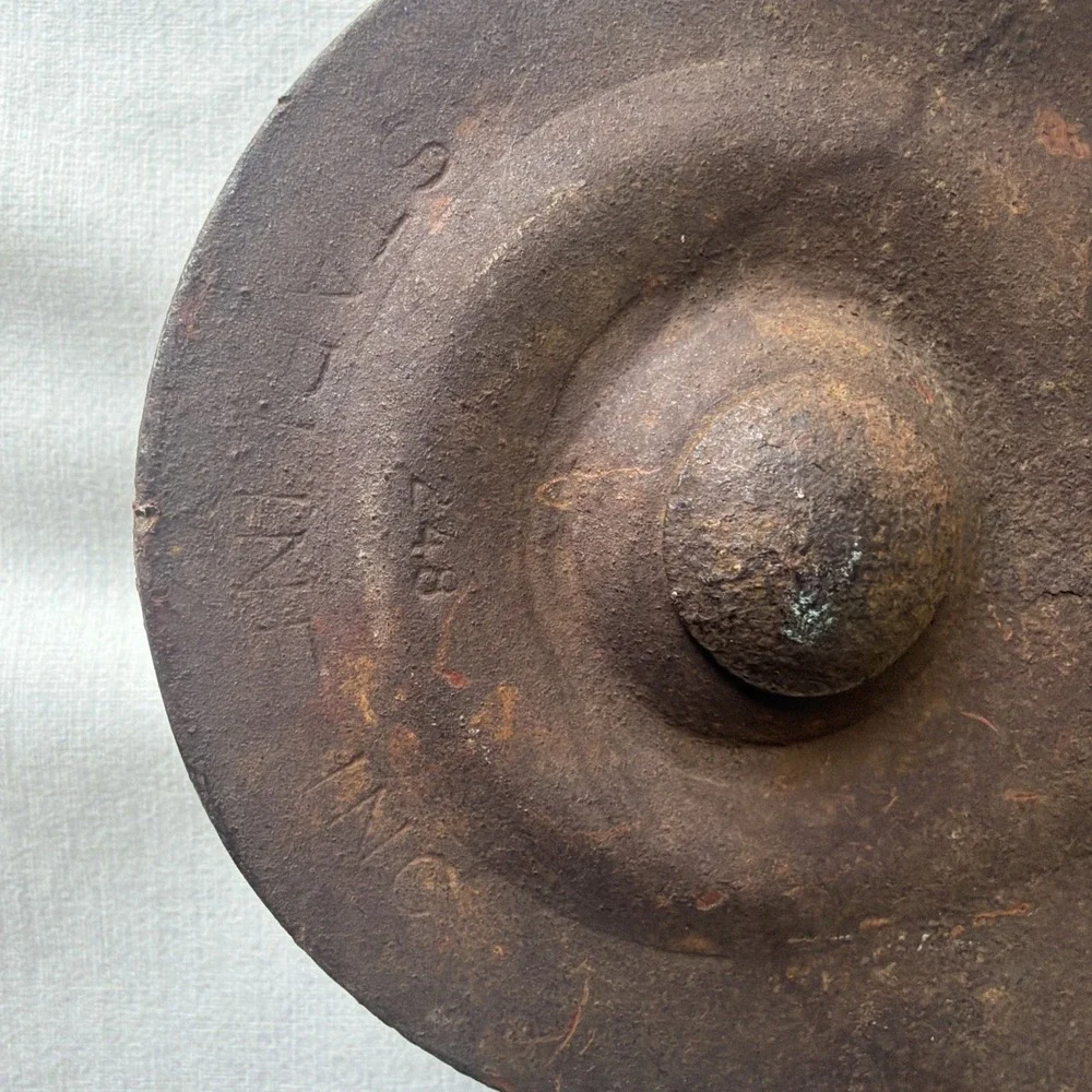 Vintage Primitive Cast Iron Starline Barn Swivel Pulley - Cottagecore Rustic